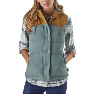 Patagonia Two-Tone Vest in Blue and Tan